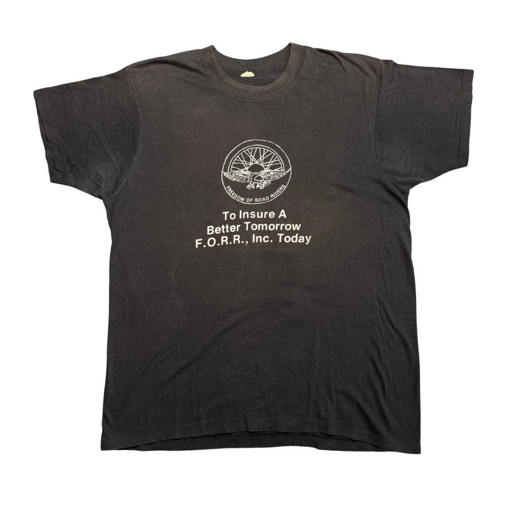 Vintage Freedom Road Riders FORR T-Shirt Black Harley Davidson L